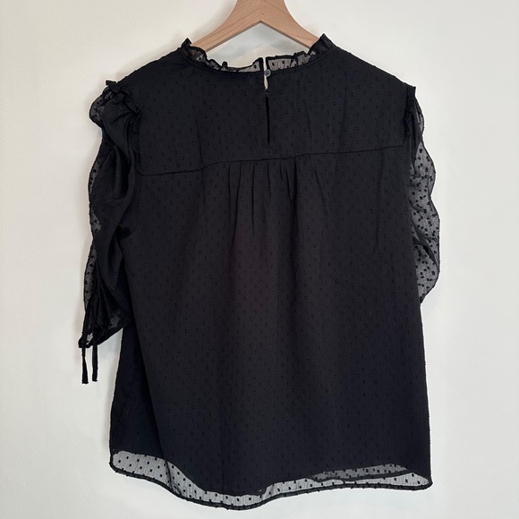 LOFT Sheer black blouse - Picture 2 of 3